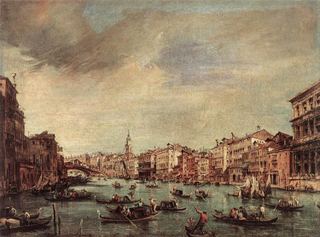 Большой канал, вид на мост Риальто, 1765