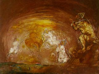 Без названия (Пейзаж с небесными существами), 1980