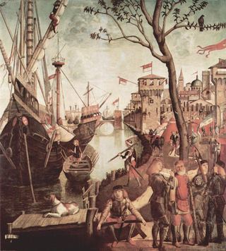 Прибытие Святой Урсулы во время осады Кельна, 1498