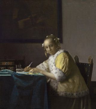 Пишущая дама, c.1665 - c.1666 - Иоганнес Вермеер