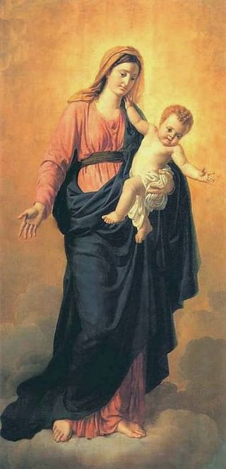 Богоматерь с младенцем. 1806-1809 Икона из северн. врат гл. иконостаса Казанского соб. в СПб. ГРМ