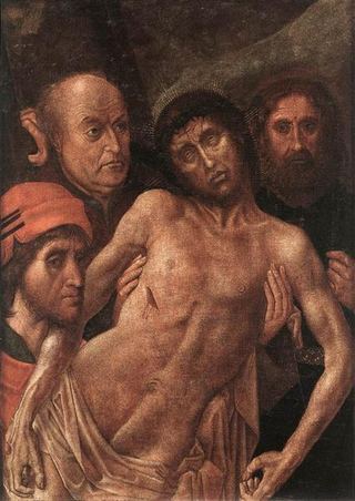 Диптих ниспослания (Малое осаждение, левая створка), c.1480