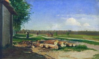 Бревна у дороги, 1867 - 1869