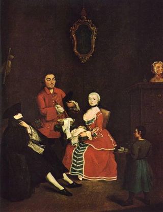 Посетитель в маске, 1760