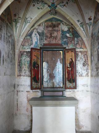 Триптих: Внутреннее левое крыло Св. Филипп, Св. Иаков Великий справа, 1480 - Бернхард Стригель