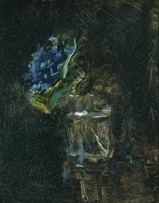 Букет фиалок в вазе, 1882