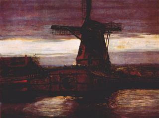 Мельница Стаммер с полосатым небом, 1905 - 1906