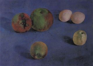 Натюрморт. Яблоки и яйца. 1921