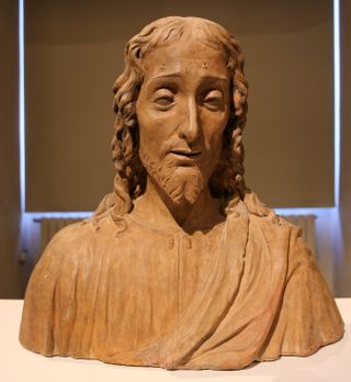 Маттео Чивитали, спаситель в терновом венце, 1485-90, терракота 01