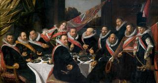 Банкет офицеров роты ополчения Святого Георгия, 1616 - Франс Хальс