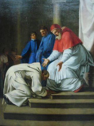 Святой Бруно у ног Папы Урбана II, 1645 - 1648 - Эсташ Ле Сюёр