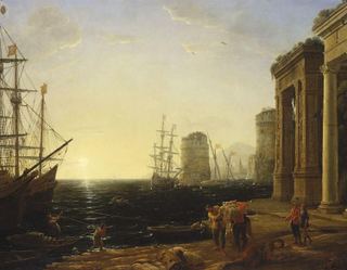 Сцена в гавани на закате, 1643