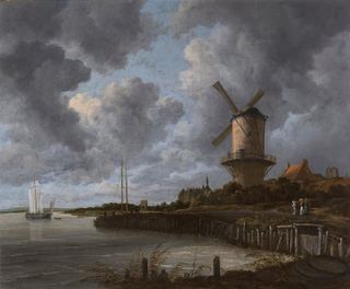 Башенная мельница в Вейк-бий-Дюрстеде, Нидерланды, 1670 - Якоб ван Рейсдал