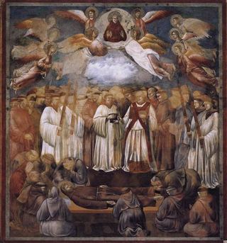 Смерть и вознесение святого Франциска, 1300 - Джотто