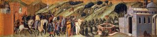 Панель Пределла. Святой Альберт представляет власть кармелитам, 1329