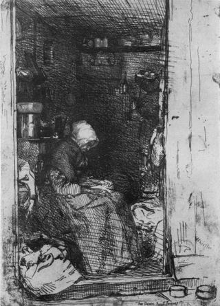 Старуха в лохмотьях, 1858 - Джеймс Макнил Уистлер
