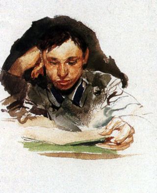 Портрет студента, 1882 - Михаил Врубель