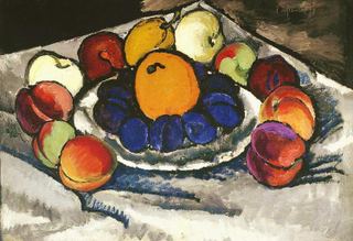 Фрукты на тарелке, 1910 - Илья Машков