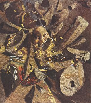 Параноидально-критическое исследование кружевницы Вермеера, 1954 - 1955