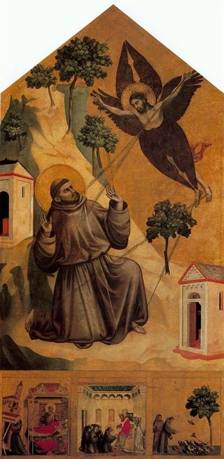 Святой Франциск, получающий стигматы, c.1295 - c.1300 - Джотто