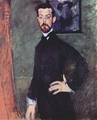 Портрет Поля Александра на зеленом фоне, 1909
