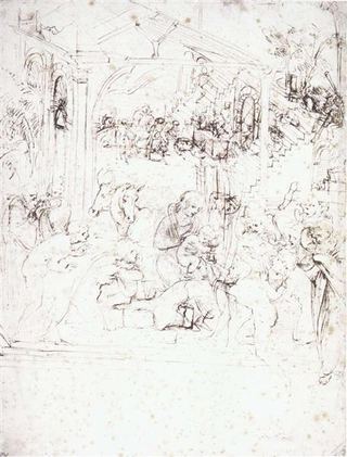 Этюд к Поклонению волхвов, c.1480