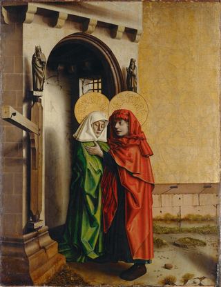 Иоахим и Анна перед Золотыми воротами, 1435 - Конрад Витц