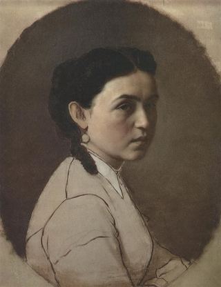 Портрет Е.Е.Перова, c.1860 - Василий Перов