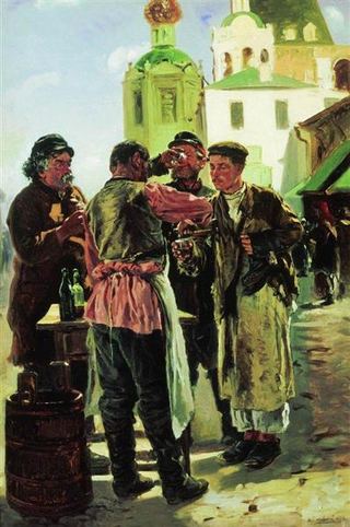 Продавец пива. Этюд к картине «Базар в Москве», 1879 - Владимир Маковский