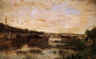 Сена ниже моста Лена, 1866