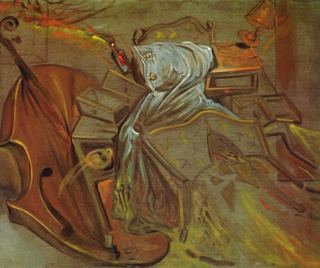 Кровать и две тумбочки яростно атакуют виолончель, 1983