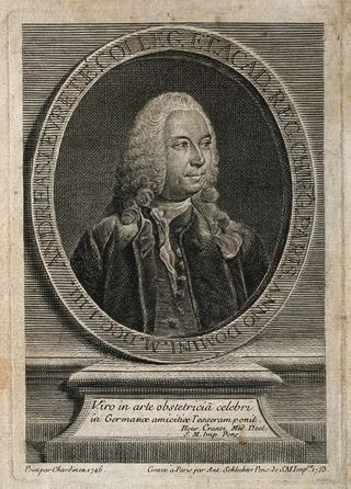 Андре Леврет. Линейная гравюра А. Шлехтера, 1753 г., по Ж. Б. С. Шардену, 1746 г.