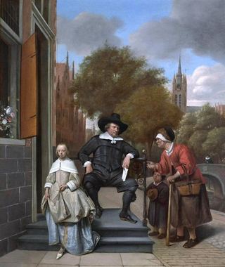 Горожанин Делфта и его дочь, 1655