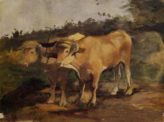 Два быка в ярме, 1881