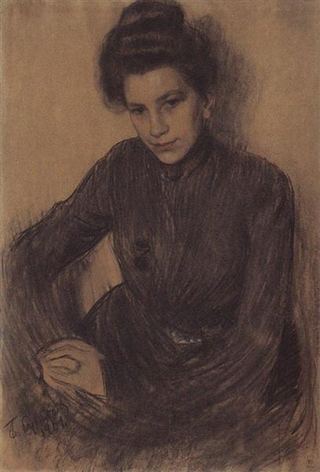 Портрет З. Прошинской, 1901 - Борис Кустодиев