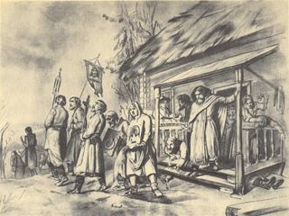 Крестный ход на Пасху. Эскиз к картине, 1860 - Василий Перов
