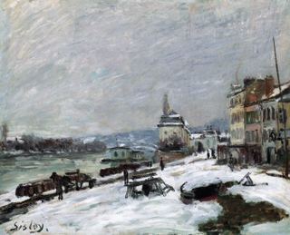 Зима в Марли-ле-Руа, эффект снега