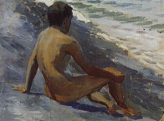 Мальчик на берегу моря, 1895 - Виктор Борисов-Мусатов