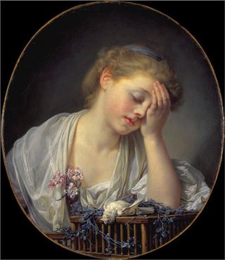 Девушка с мертвой канарейкой, 1765