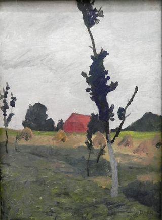 Ворпсведерский пейзаж с красным домом, 1900