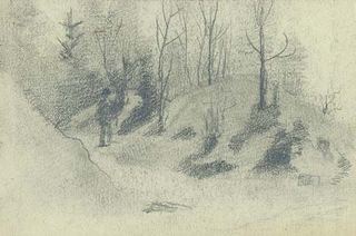 Зарисовка сельской местности, c.1890 - Николай Рерих