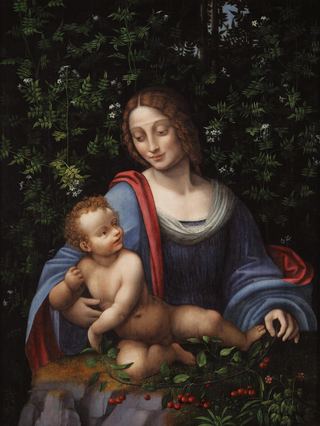 Мадонна с младенцем в жасминовой беседке, 1520