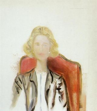 Портрет женщины в серой куртке с жемчужным ожерельем, 1961
