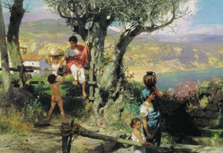 Древний Рим. В деревне, c.1880 - Генрих Семирадский