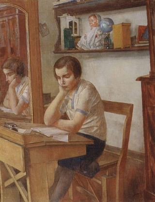 Девочка за партой. 1934