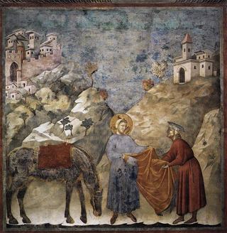 Святой Франциск, отдающий свою мантию бедняку, 1297 - 1299 - Джотто