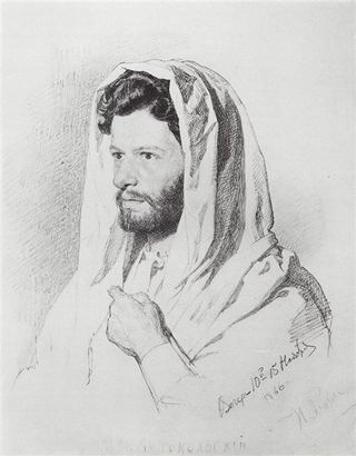 Портрет скульптора Марка Матвеевича Антокольского, 1866 - Илья Репин