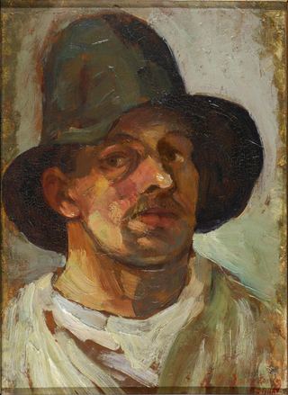 Автопортрет в шляпе, 1906