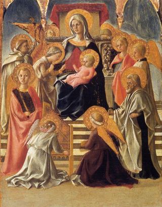 Мадонна с Младенцем на троне со святыми, c.1430