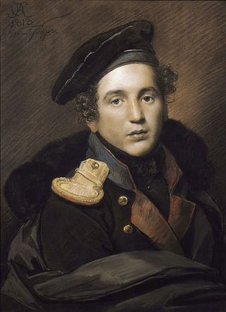 Портрет Петра Алексеевича Оленина. 1813 Б. на к.